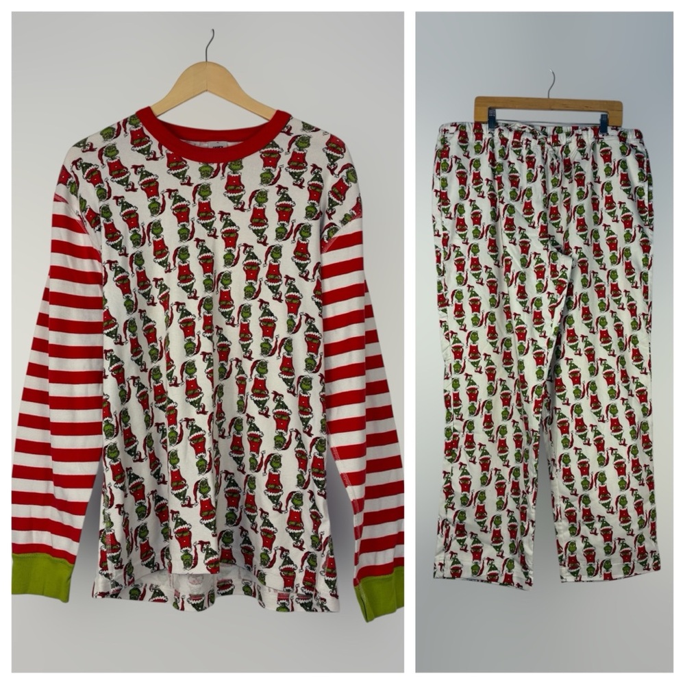 Hanna Andersson adult organic cotton Christmas pajamas the grinch size xl